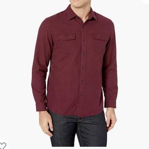 Men's Amazon Essentials Flannel Button Down Long Sleeve Shirt Size M